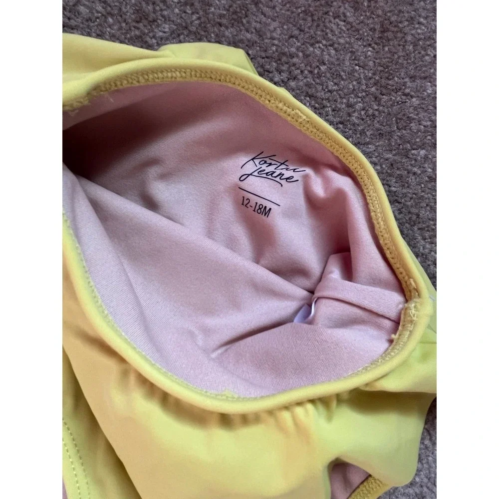 NEW Kortni Jeane‎ Yellow Swim Bottoms 12/18 Months
